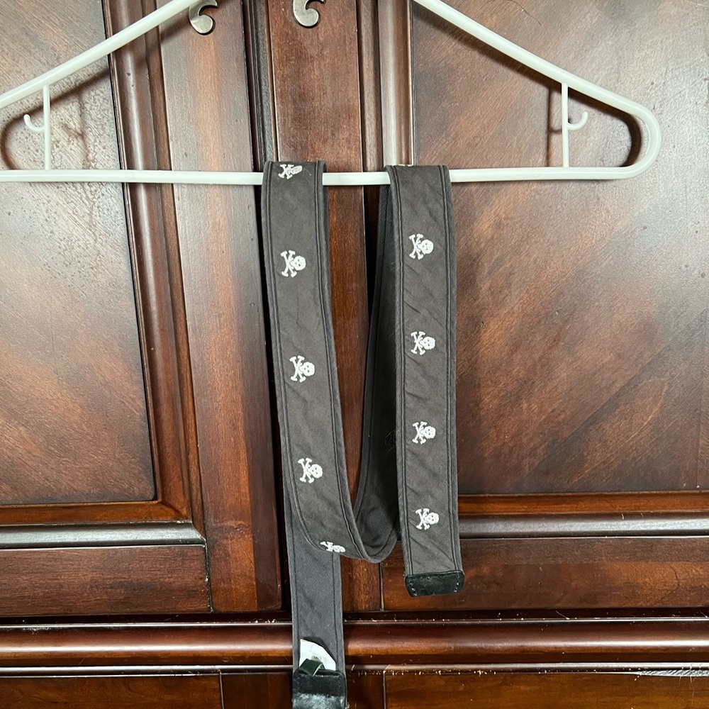 Black Skull Patterned Belt
